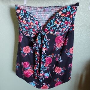 No Boundaries Multicolor Strapless Top